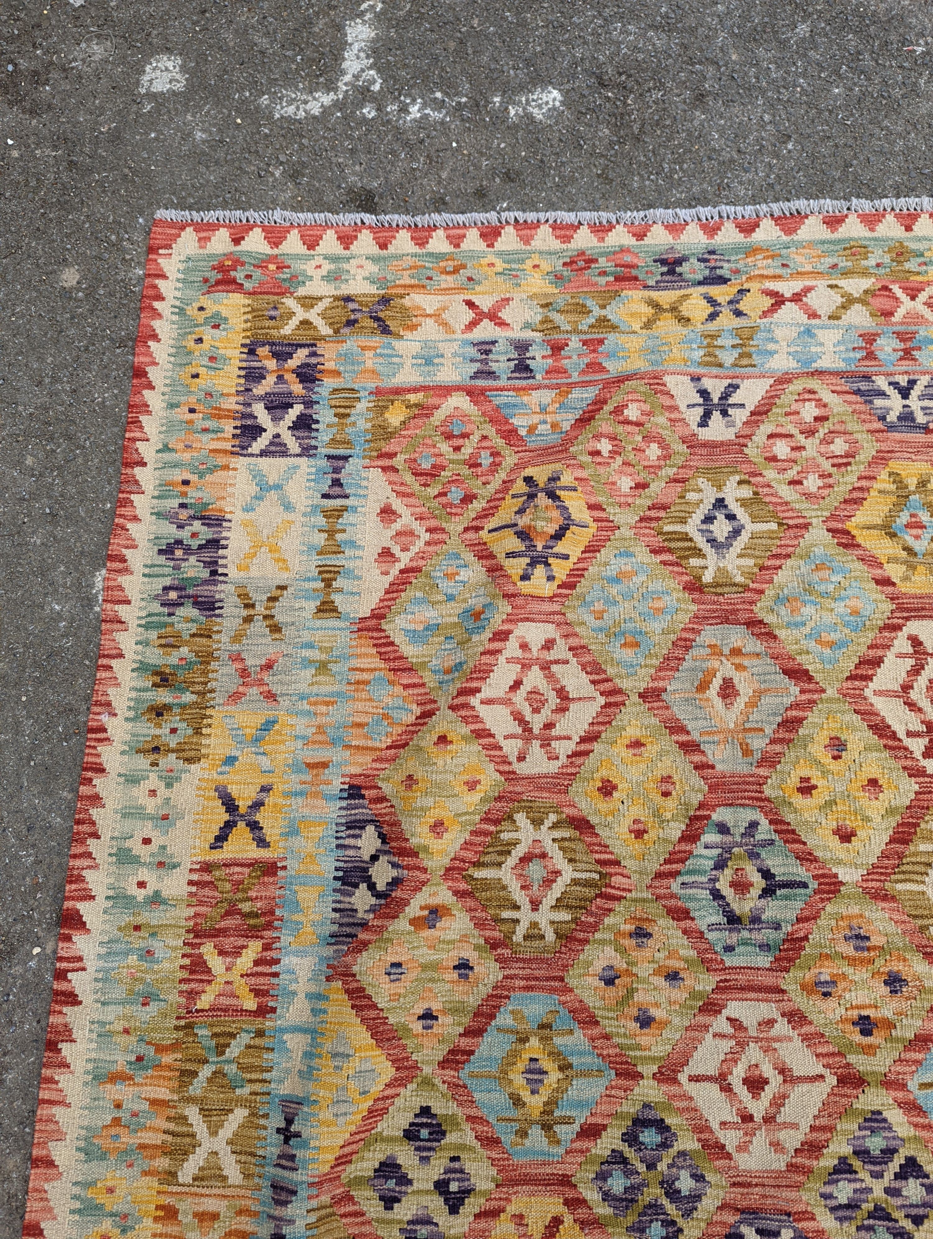 An Anatolian design Kilim carpet, approx. 200 x 160cm